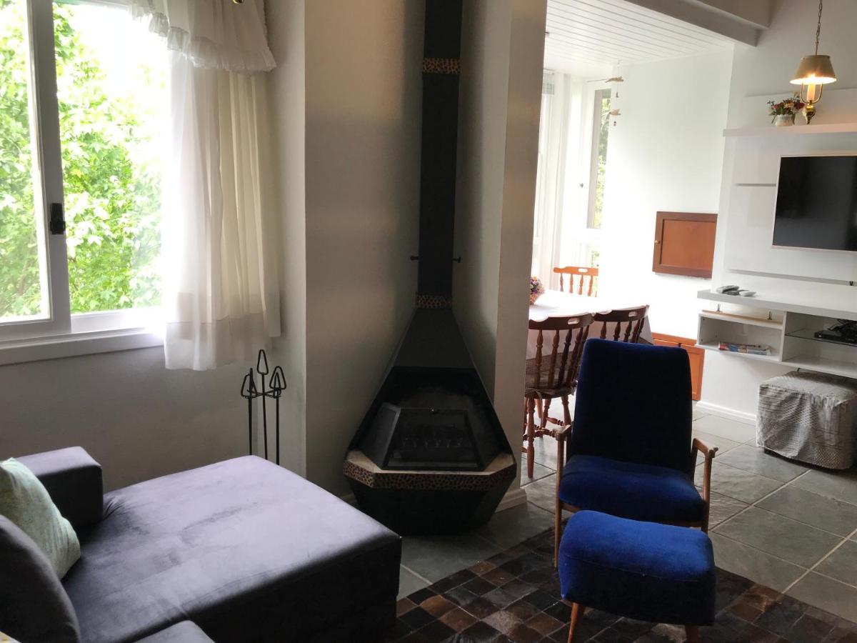 Aconchegante Duplex Para 6 Pessoas Gramado Bagian luar foto